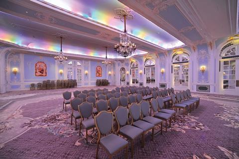 Some areas look much the same as before work started. The ballroom, has been freshened up with a new colour scheme